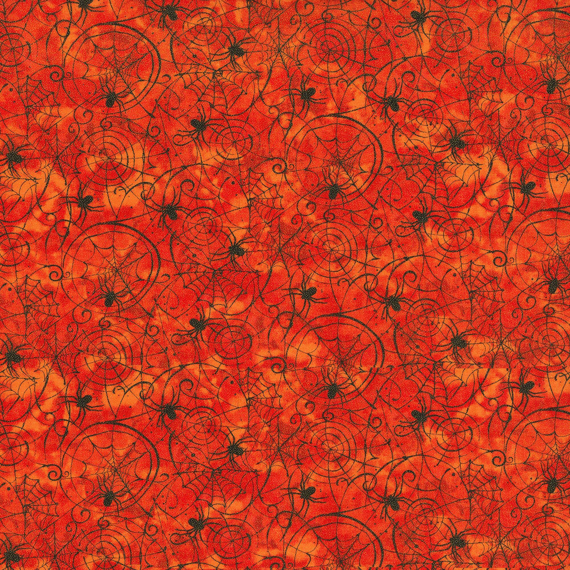 Fabric Traditions Halloween Glitter Spider Web Home Décor Fabric